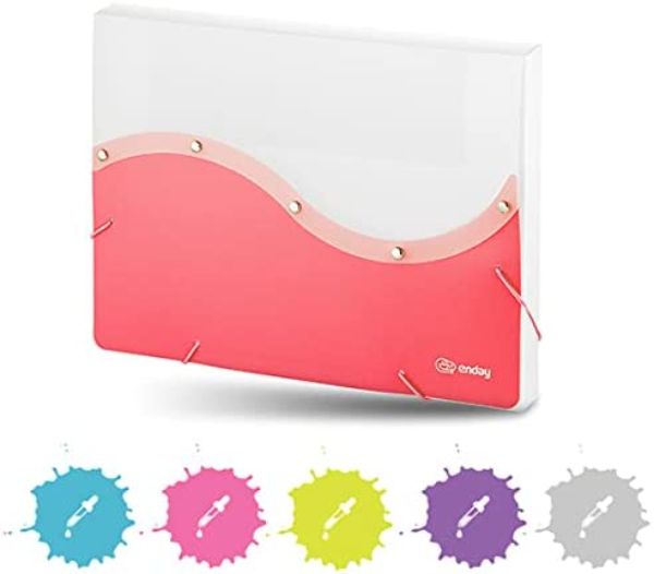 No.0538 Two Tone Letter Size Document Case, Pink - Pack of 24