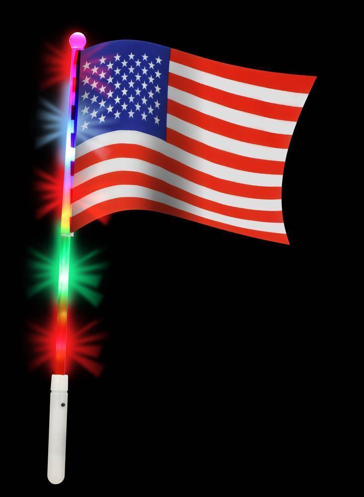 Nv-05307 Light Up American Led Flag Wand - Pack Of 24