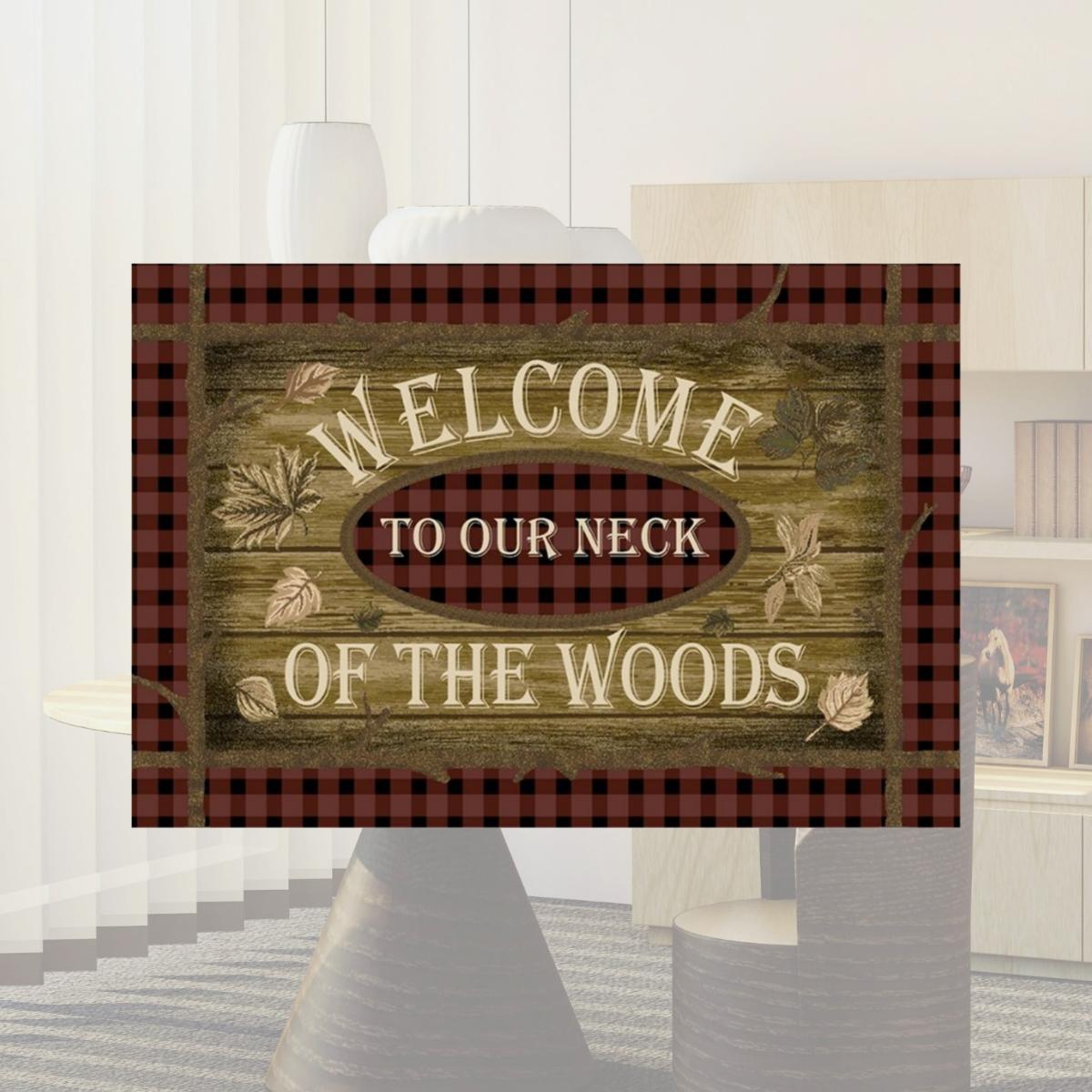 Picture of Mayberry Rug CC20603 30X46 30 x 46 in. Cozy Cabin Neck Of The Woods Printed Nylon Kitchen Mat & Rug&#44; Multi Color