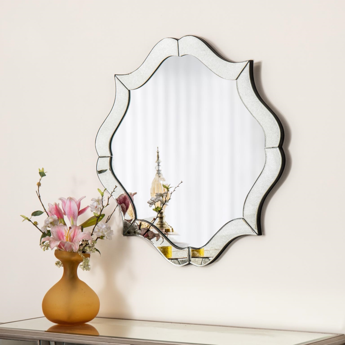 Myco Furniture Vl904 1 X 30 X 30 In. Valencia Wall Mirror, Clear Mirror
