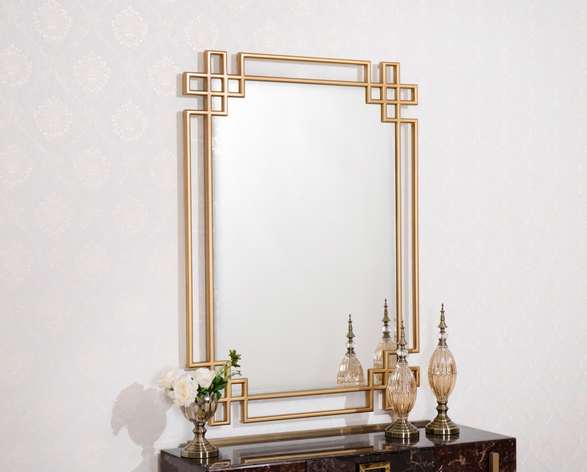 Myco Furniture Rt913 1 X 38 X 52 In. Roberta Wall Mirror, Gold