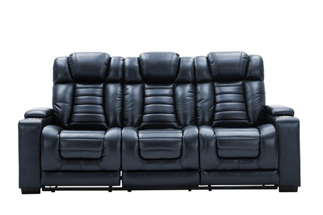 Myco Furniture 1029-sp-nv 37 X 85 X 42 In. Collin Power Sofa, Navy Blue