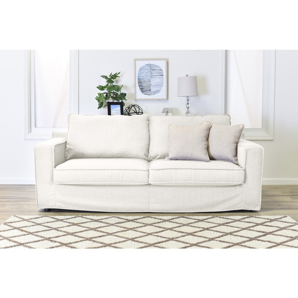 Myco Furniture 1205-bg-l Colton Loveseat In Polyester Fabric, Beige