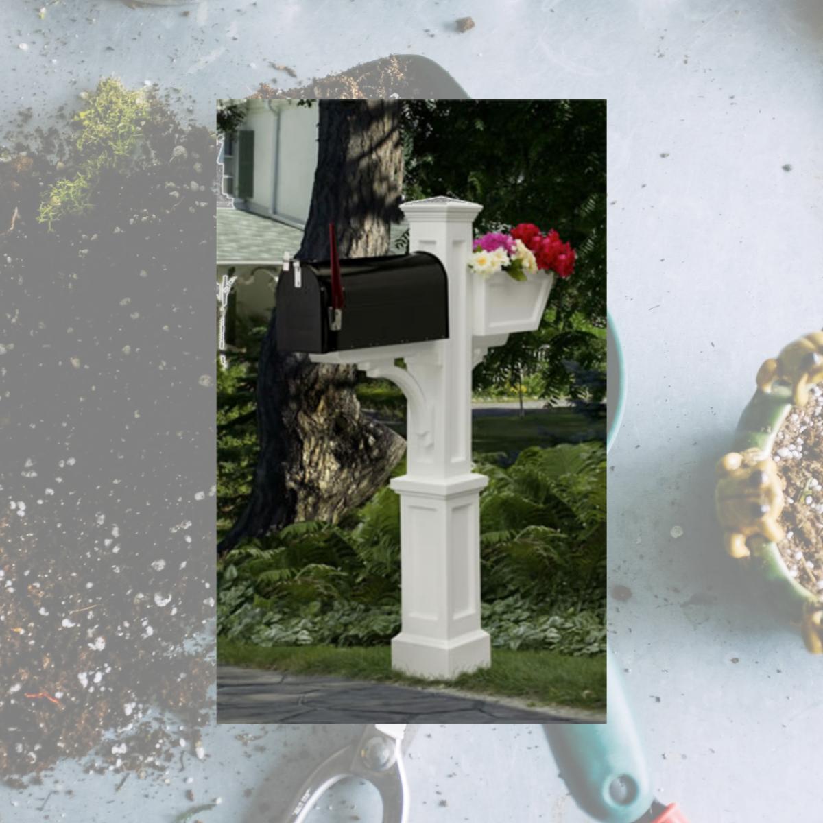 Picture of MAYNE 5830W Westbrook Plus Mailbox Post- White