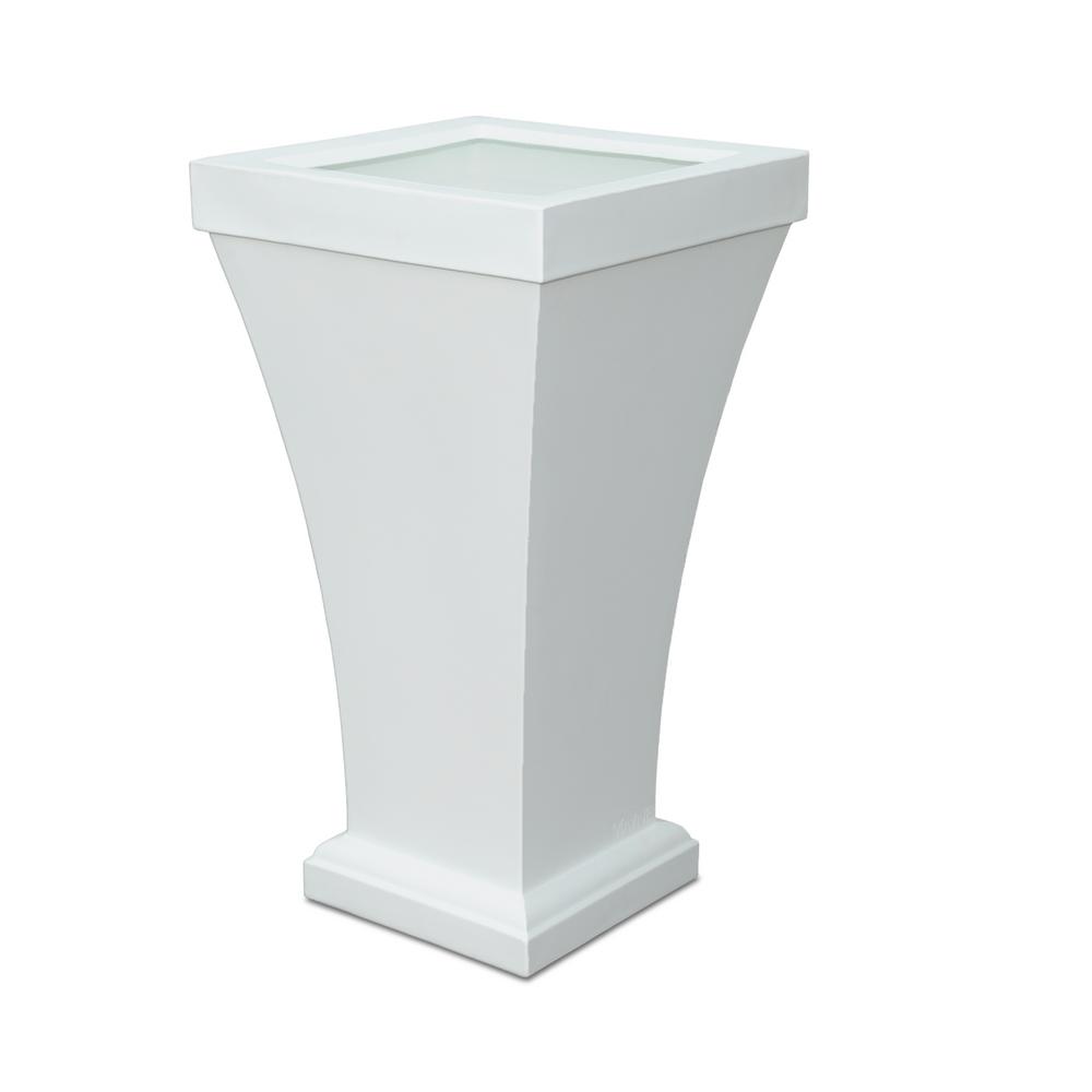 8802-w 40 In. Bordeaux Tall Planter, White