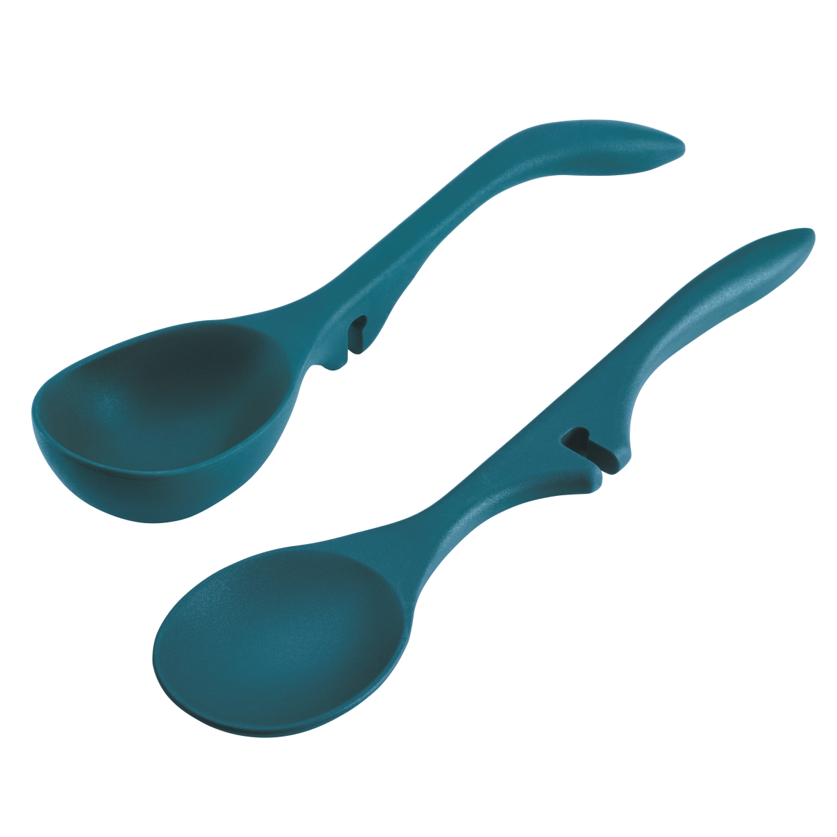 46834 Nonstick Kitchen Tools & Gadgets Spoon Lazy Ladle Set, Marine Blue - 2 Piece