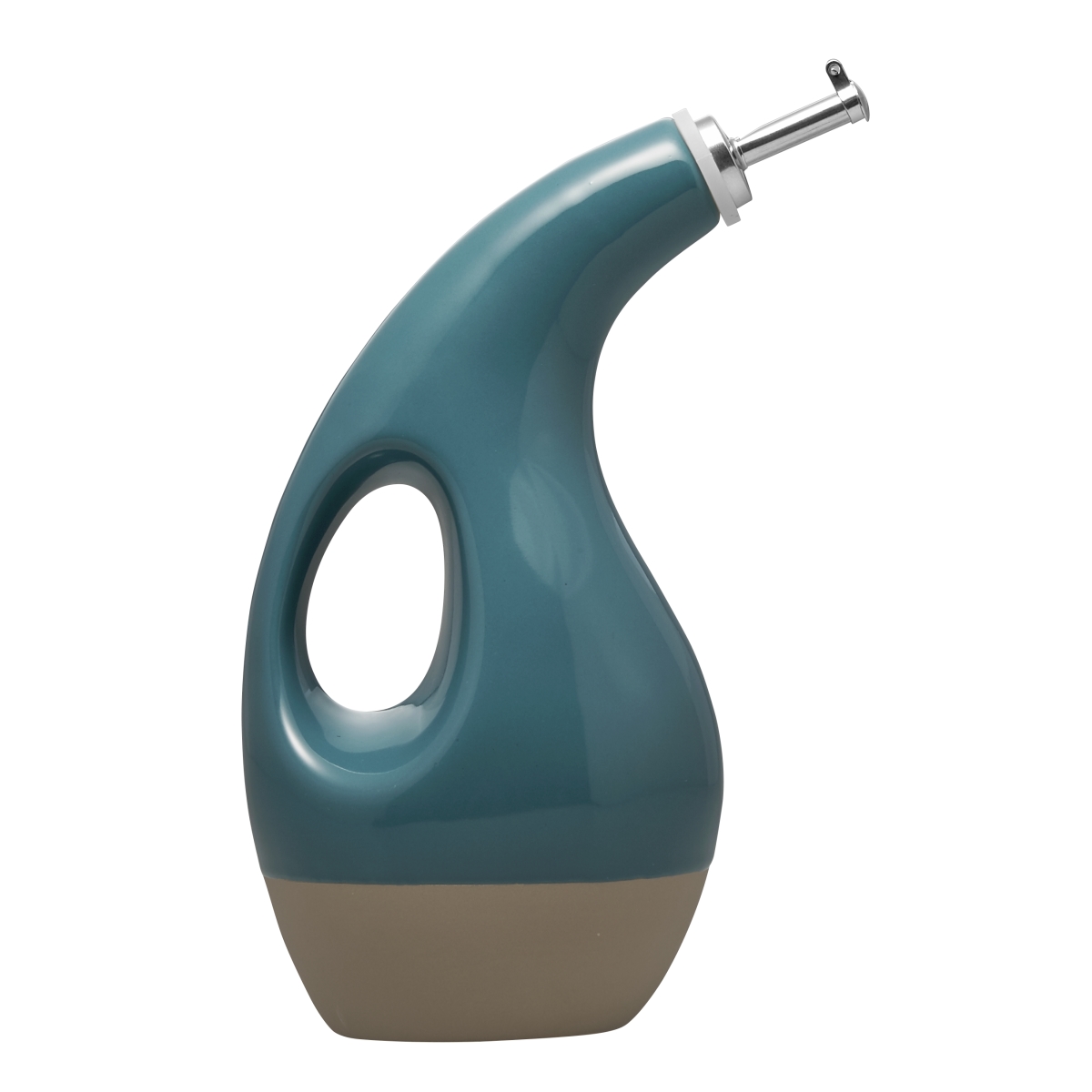 46915 Collection Stoneware Evoo Dispensing Bottle, Turquoise
