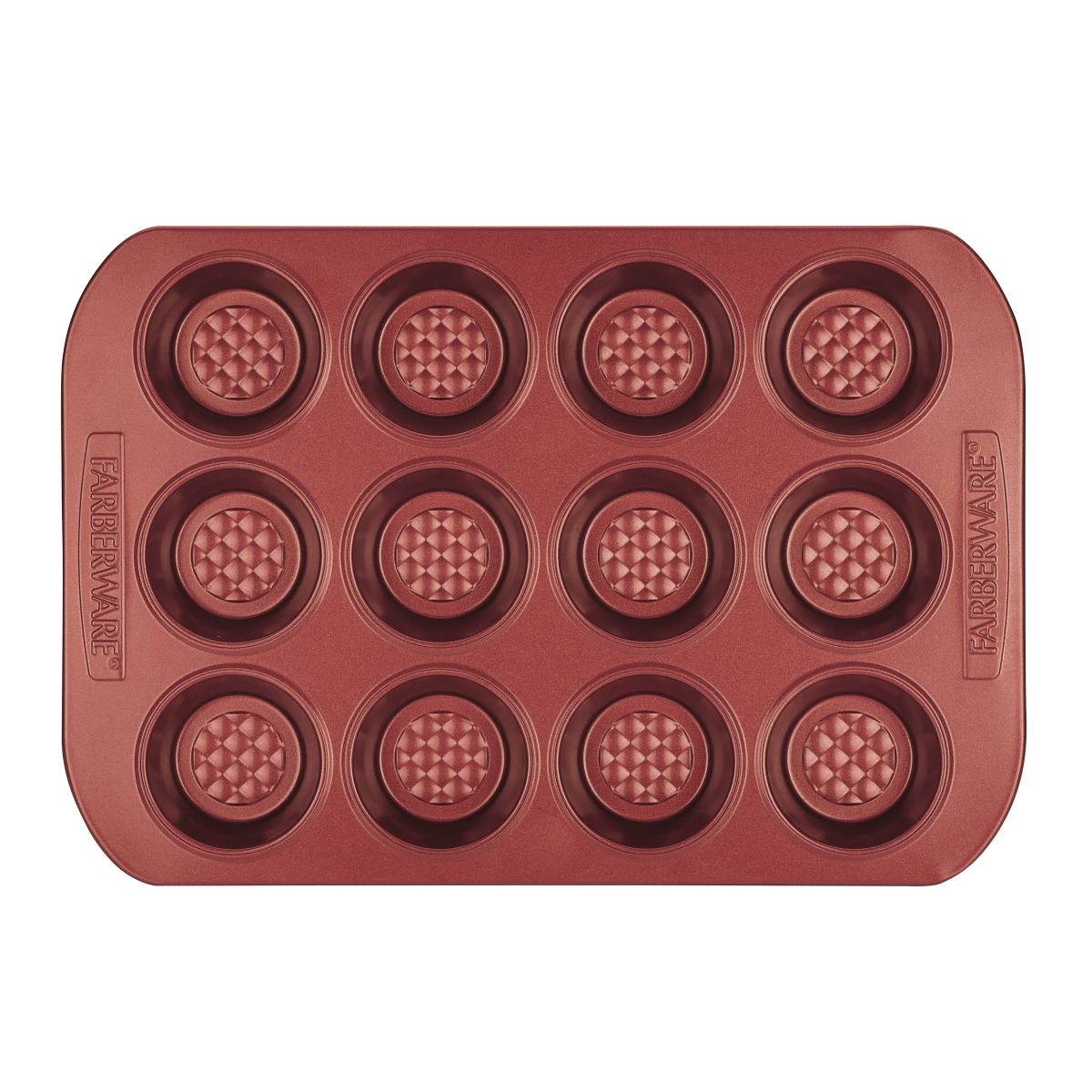 47140 Colorvive Nonstick 12 Cup Muffin Pan, Red