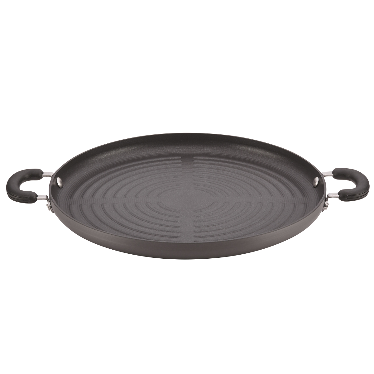 83851 14 In. Classic Hard Anodized Nonstick Jumbo Grill Pan, Gray