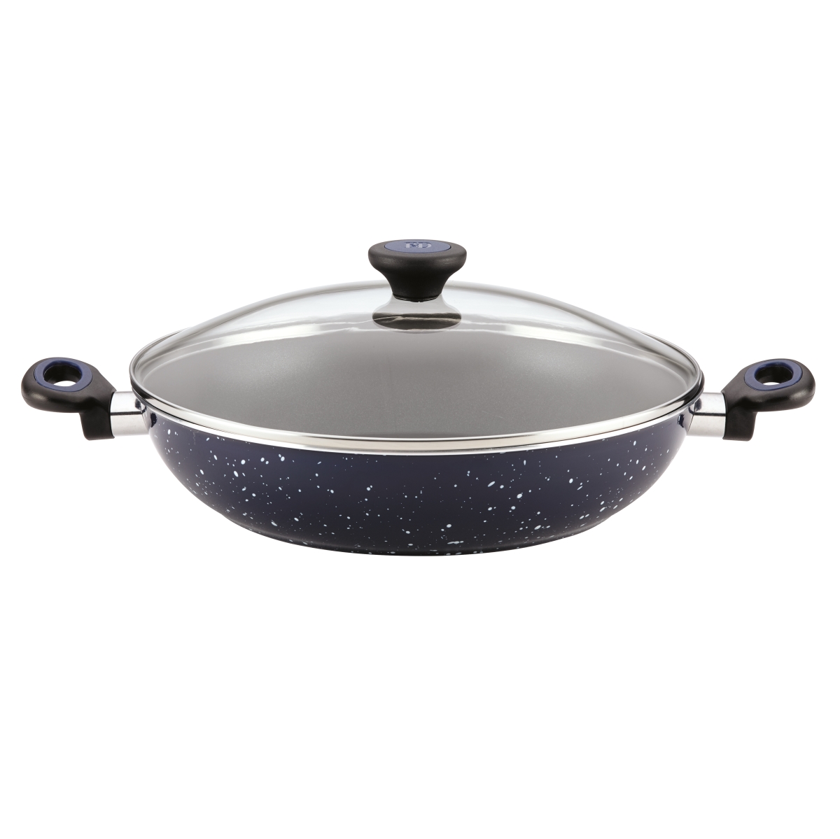 13794 12.5 In. Riverbend Aluminum Nonstick Covered Chicken Fryer With Side Handles, Deep Blue Speckle