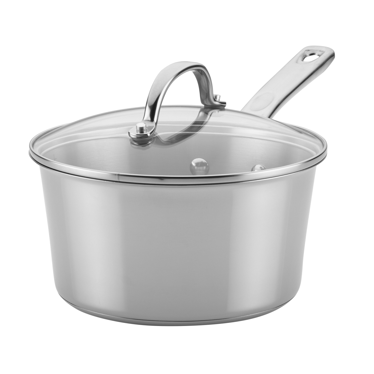 70203 Stainless Steel Covered Saucepan, 3 Qt.