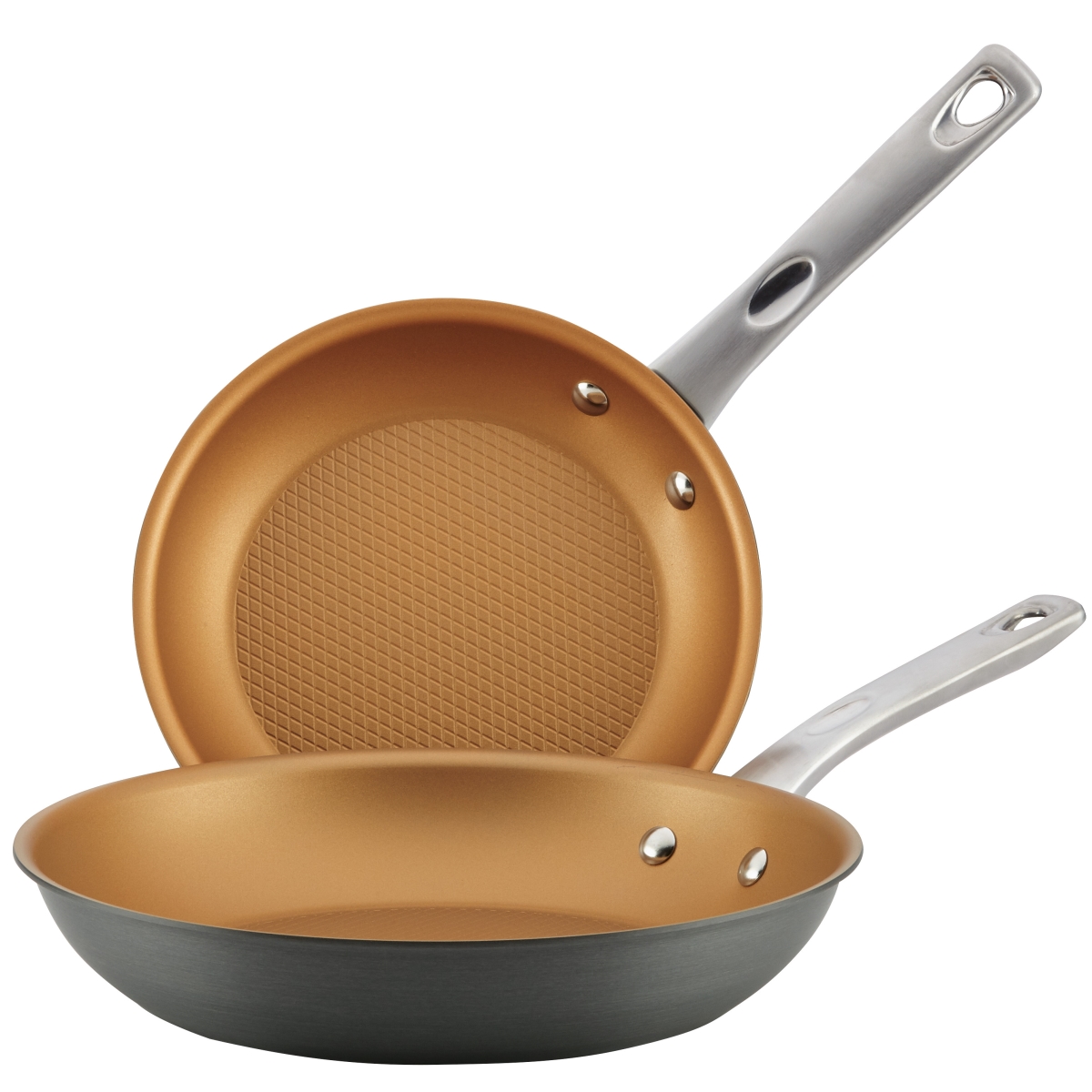 80264 Hard Anodized Aluminum Skillets, 9.25 & 11.5 In. - Pack Of 2