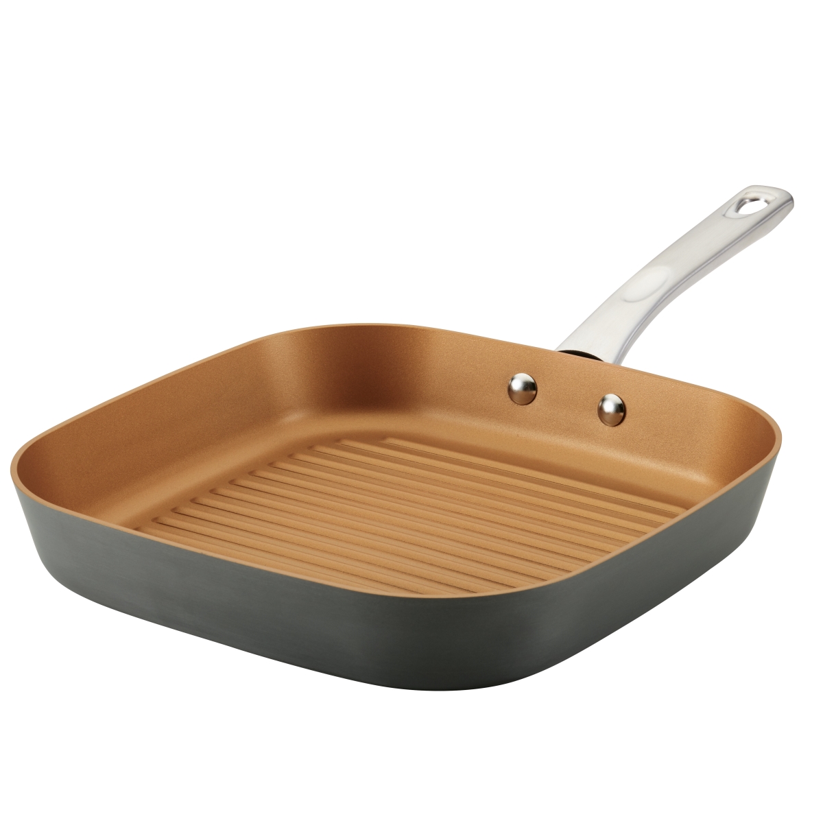 80266 Hard Anodized Aluminum Deep Square Grill Pan, 11.25 In.