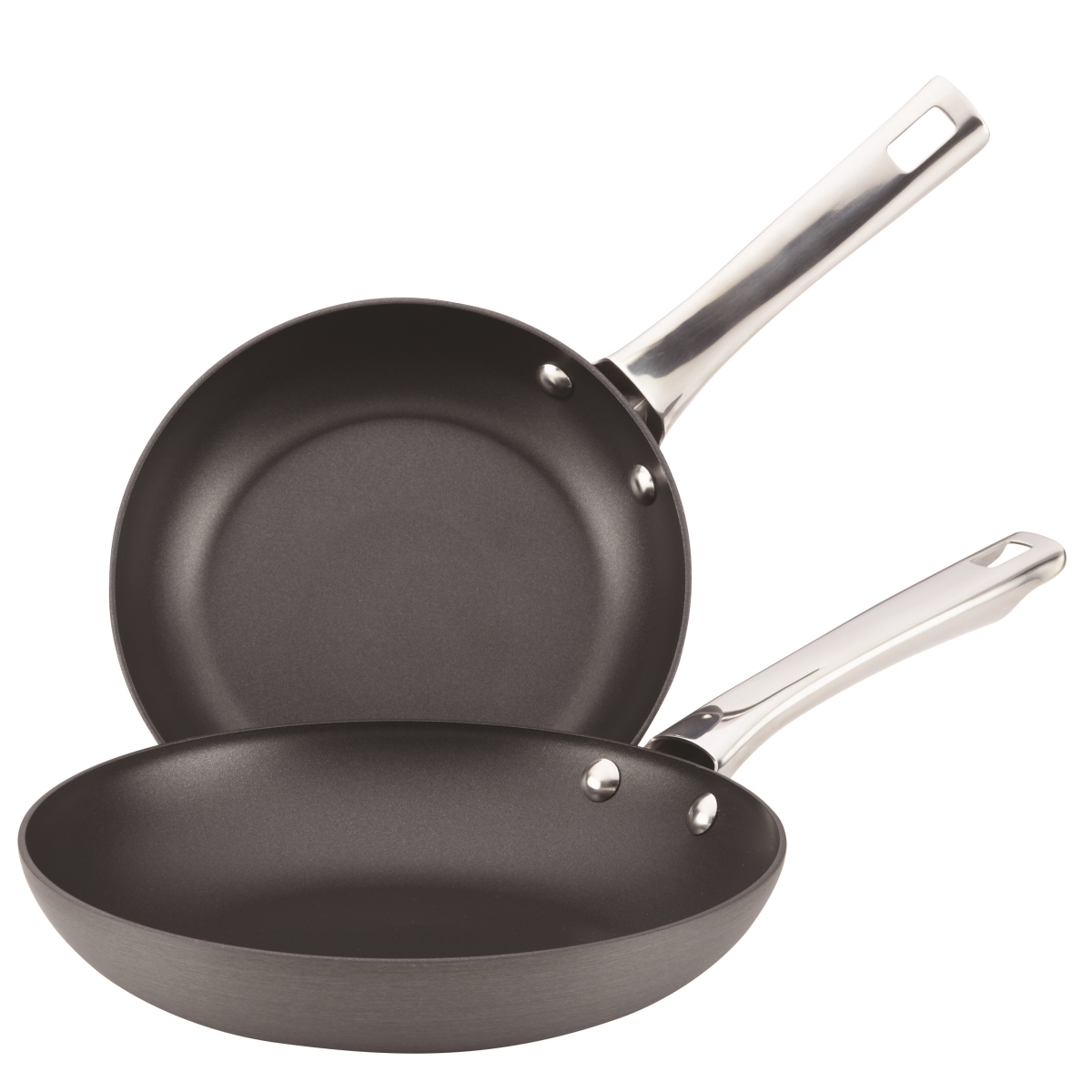 84515 Hard-anodized Nonstick Skillet Set, 8 & 10 In. - Gray - Pack Of 2