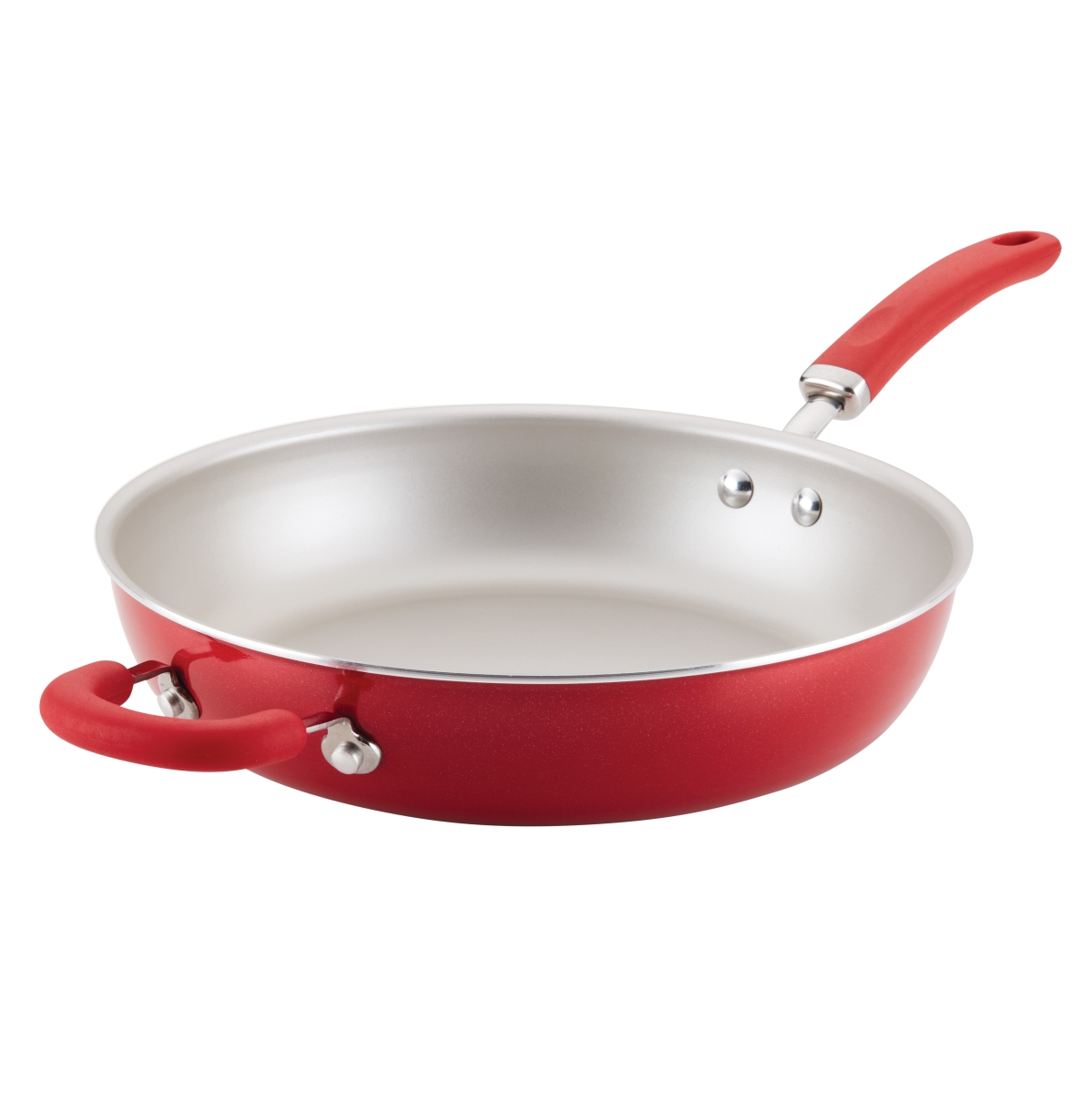 12000 Create Delicious Aluminum Nonstick Deep Skillet, 12.5 In. - Red Shimmer