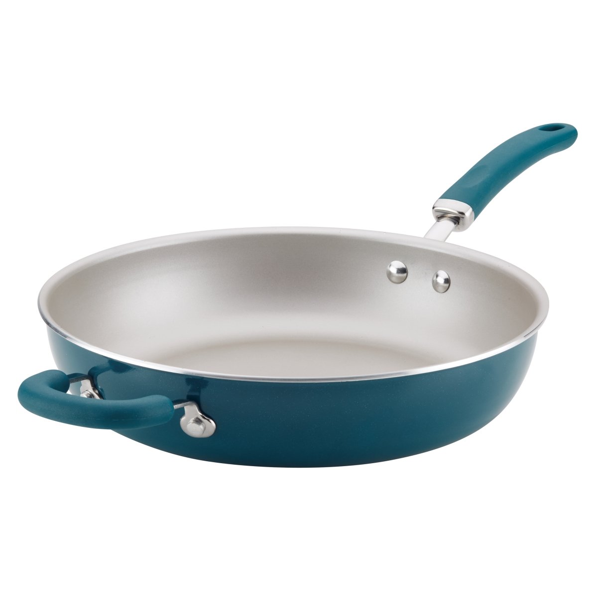 12012 Create Delicious Aluminum Nonstick Deep Skillet, 12.5 In. - Teal Shimmer