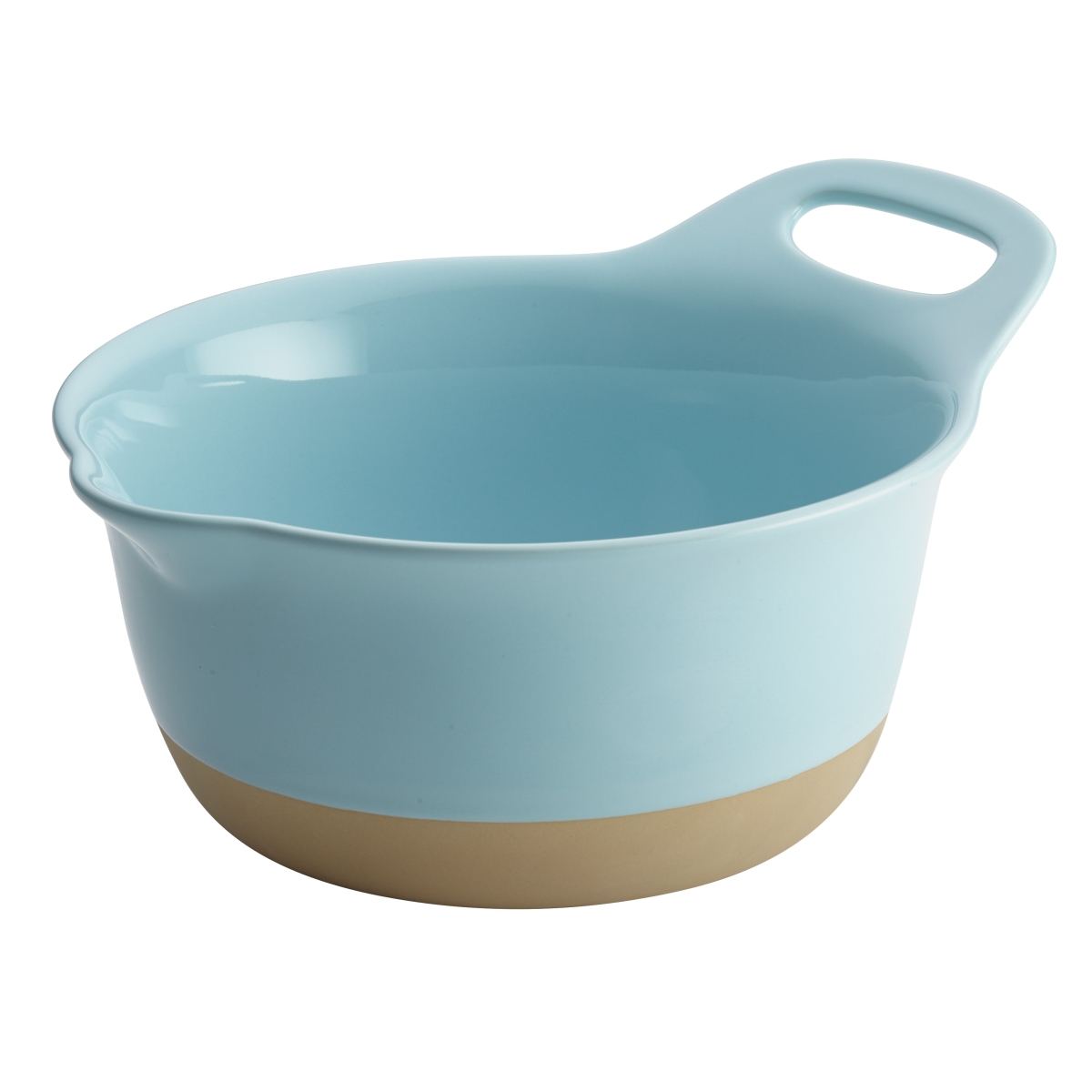 47493 Collection Ceramic Mixing Bowl Set, Light Blue, 3 Qt.