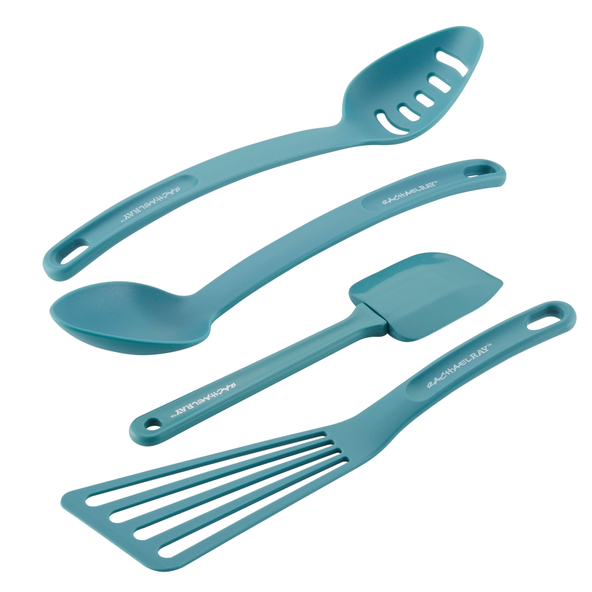 47564 Cucina Nylon Nonstick Tools Set, Agave Blue - 4 Piece
