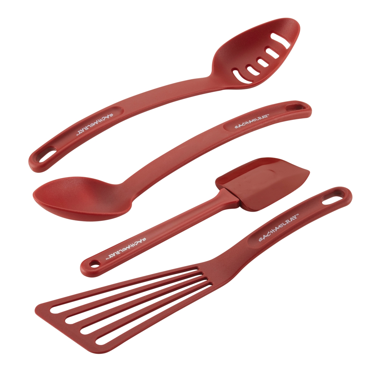 47565 Cucina Nylon Nonstick Tools Set, Cranberry Red - 4 Piece