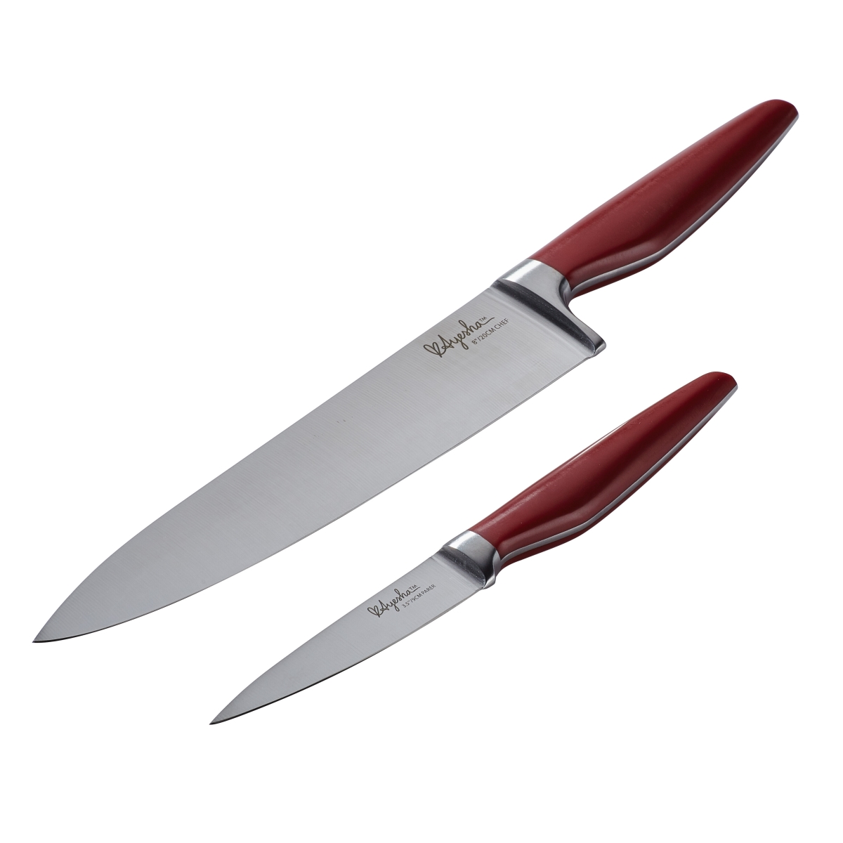 47055 Japanese Steel Cooking Knife Set, Sienna Red, 2 Piece