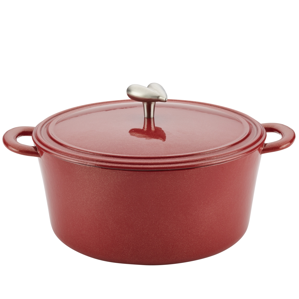 47177 Cast Iron Enamel Covered Dutch Oven, 6 Qt. - Sienna Red