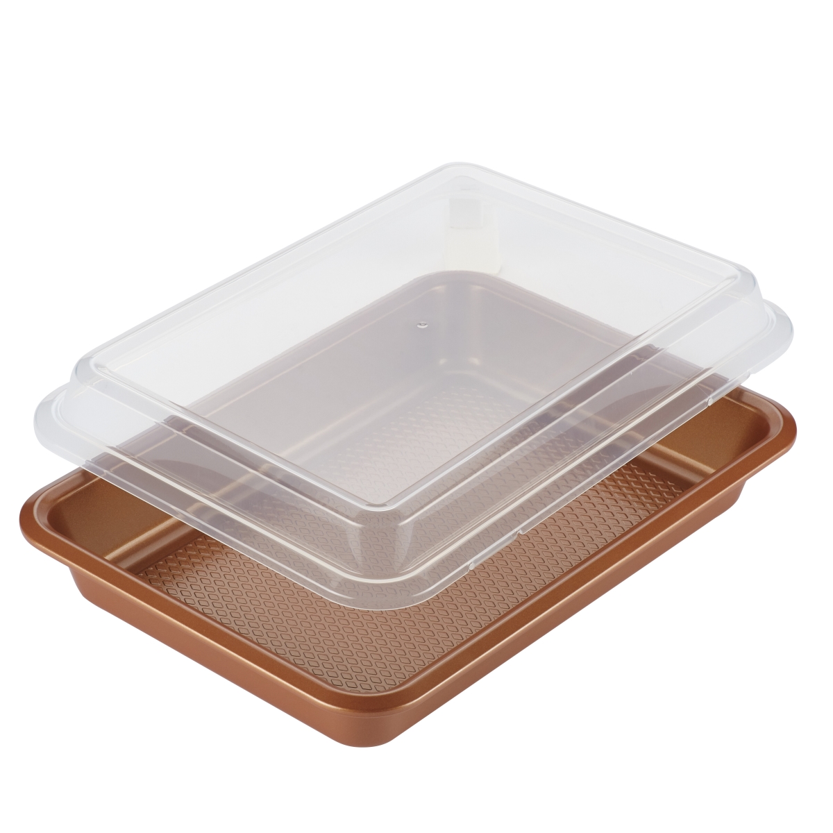 47004 Covered Cake Pan, 9 X 13 In. - Copper