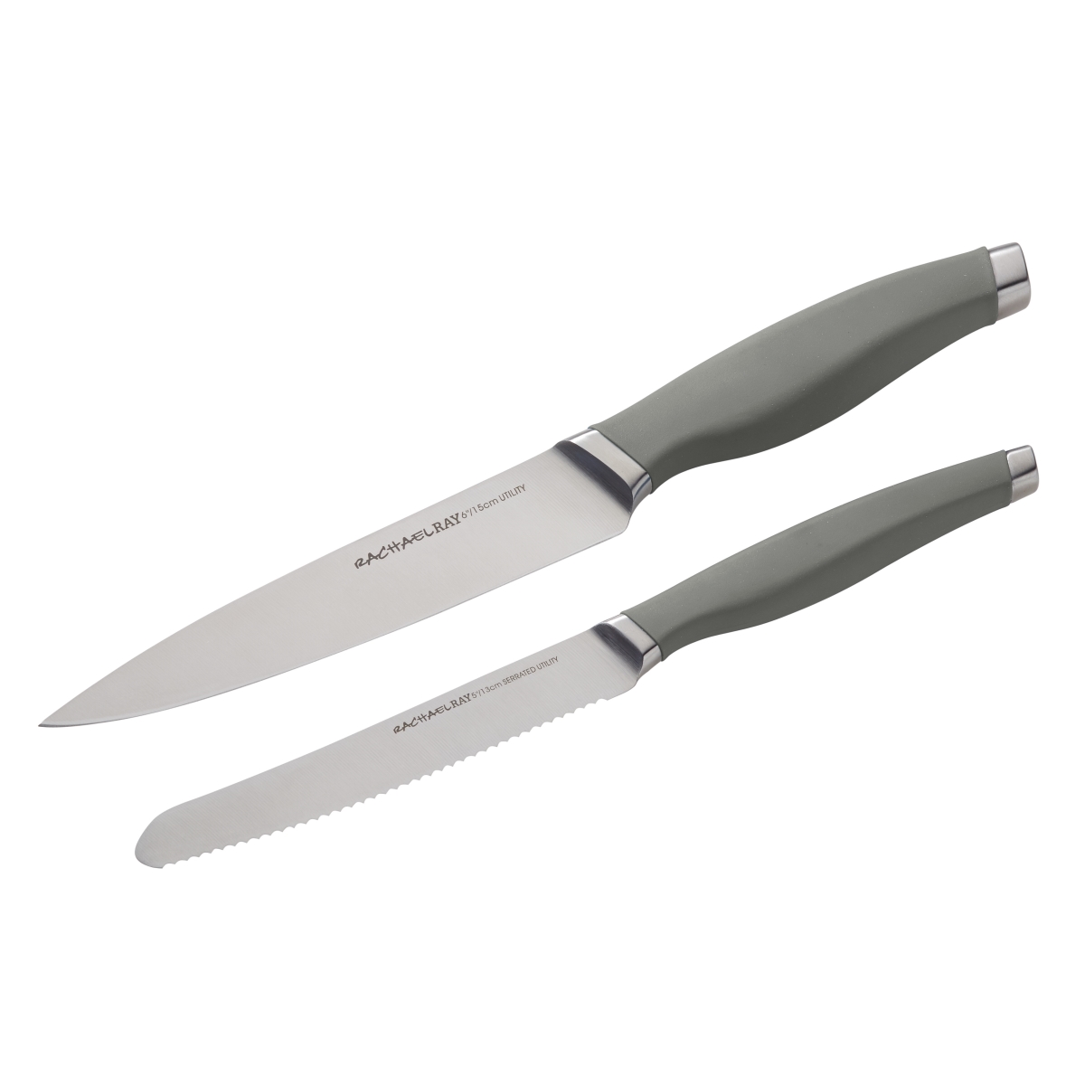 47757 Cutlery Japanese Stainless Steel Utility Knife Set - Gray, 2 Piece