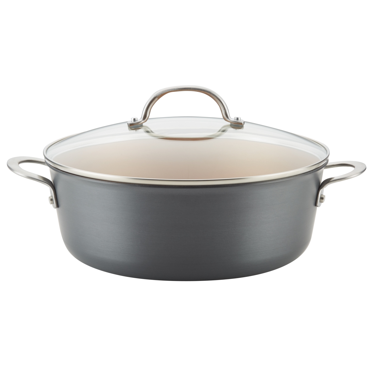 80189 7.5 Qt. Hard-anodized Aluminum Nonstick One Pot Meal Stockpot - Charcoal Gray