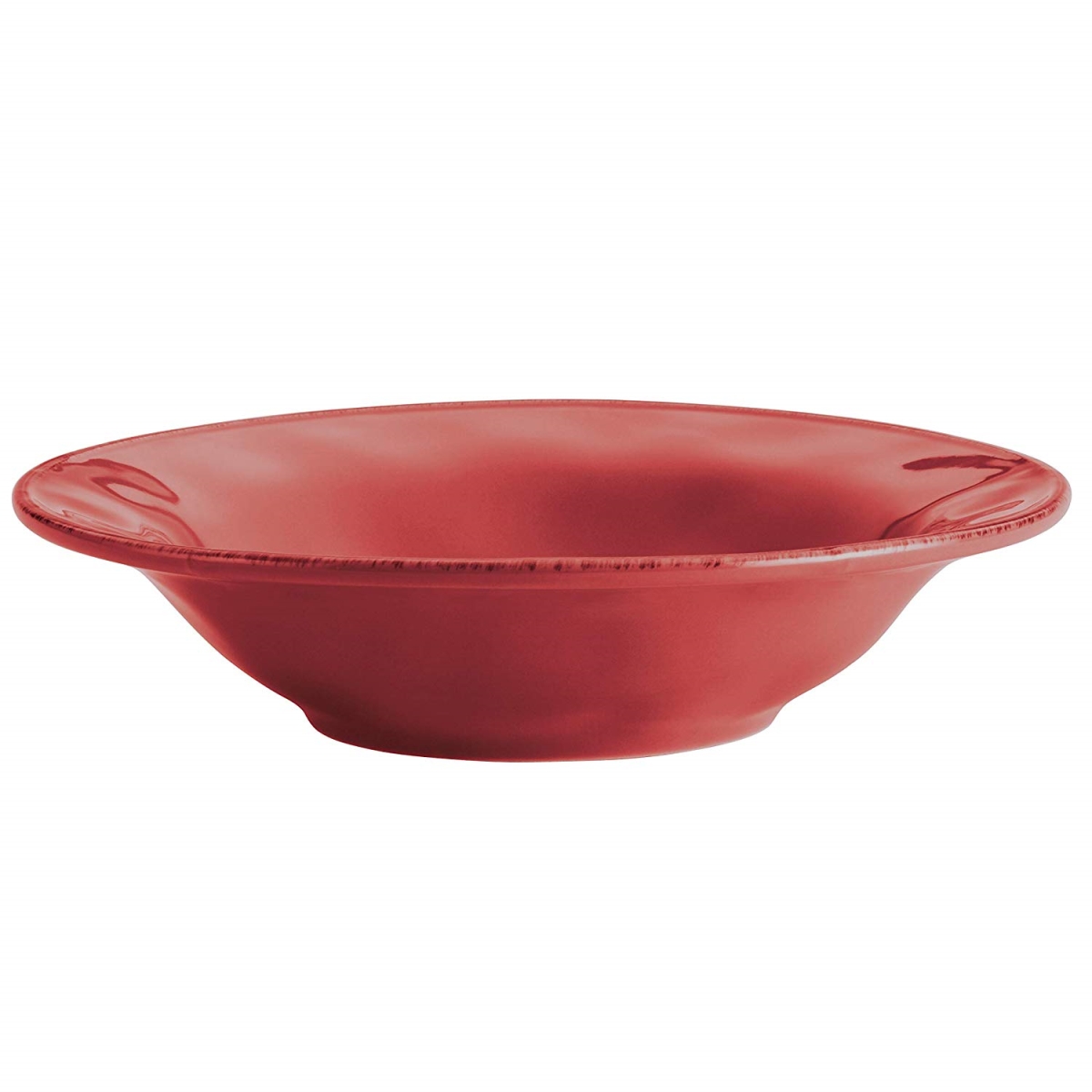 47928 10 In. Cucina Dinnerware Ceramic Round Serving Bowl, Cranberry Red
