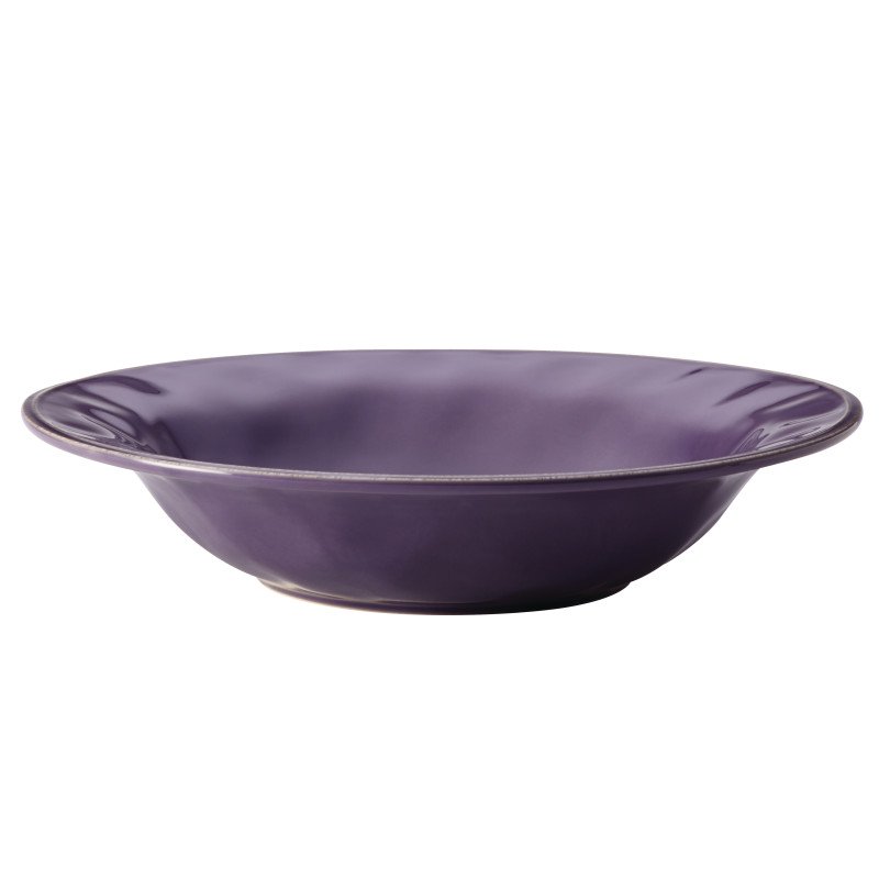 47929 10 In. Cucina Dinnerware Ceramic Round Serving Bowl, Lavender