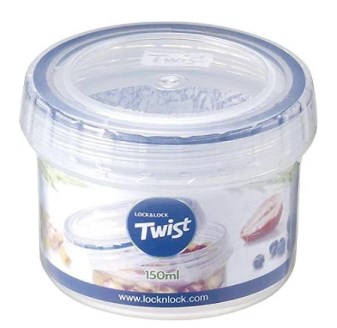 Lls111 5 Oz Easy Essentials Twist Food Storage Container, Clear