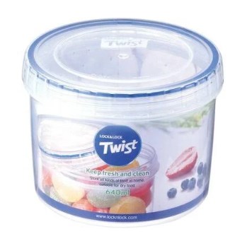 Lls131 22 Oz Easy Essentials Twist Food Storage Container, Clear
