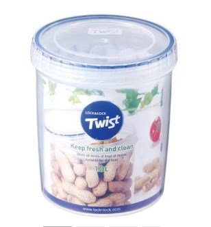 Lls132 34 Oz Easy Essentials Twist Food Storage Container, Clear