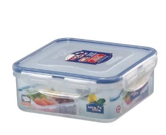 Hpl823c 29 Oz Easy Essentials On The Go Meals Divided Square Food Storage Container, Clear