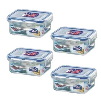 Hpl805s4 6 Oz Easy Essentials Rectangular Food Storage Container, Clear - Set Of 4