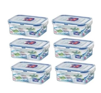Hpl806s6 12 Oz Easy Essentials Rectangular Food Storage Container Set, Clear - Set Of 6