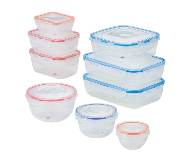 Hpl817s9 Easy Essentials Food Storage Container Set, Clear - 18 Piece