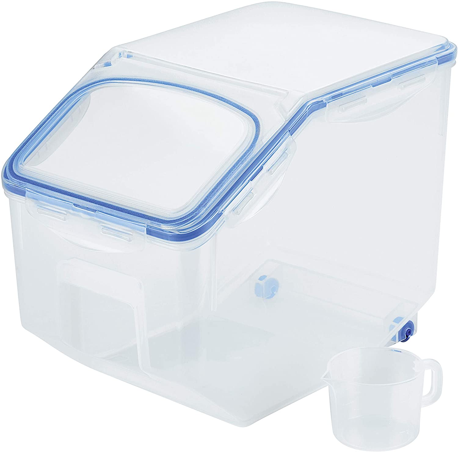 Hpl510 50.7-cup Easy Essentials Pantry Food Storage Container With Flip Lid & Serving Cup, Clear