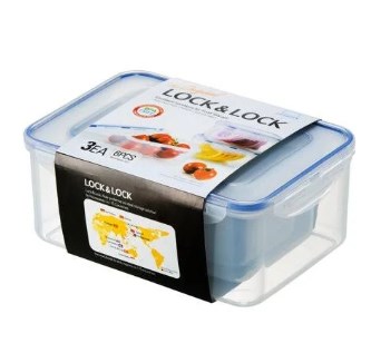 Hpl825sj3 Easy Essentials Rectangular Food Storage Container Set, Clear - 6 Piece