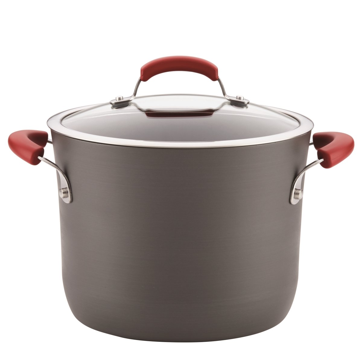 82722 8 Qt. Gray With Handles Hard-anodized Aluminum Nonstick Covered Stockpot
