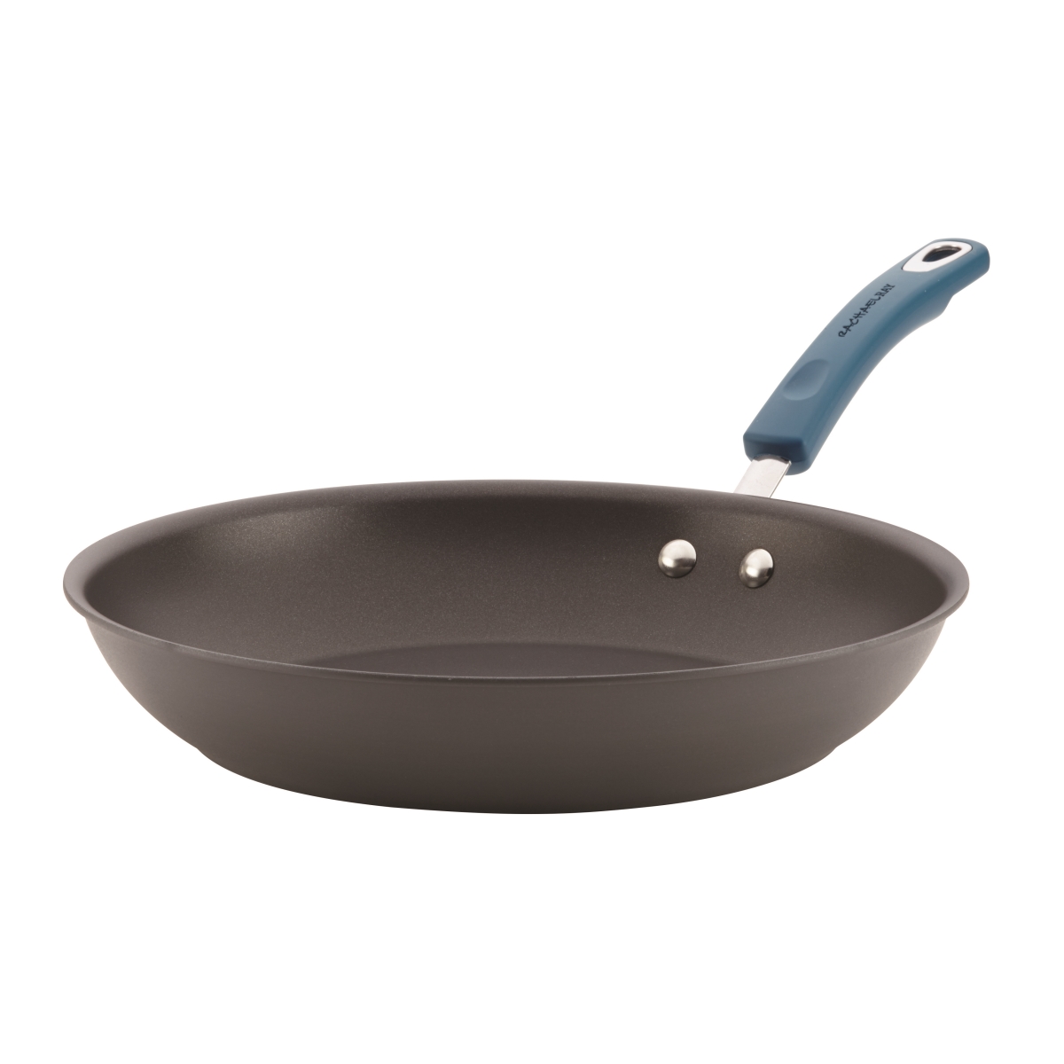 87651 12.5 In. Hard-anodized Aluminum Nonstick Skillet, Gray With Marine Blue Handles