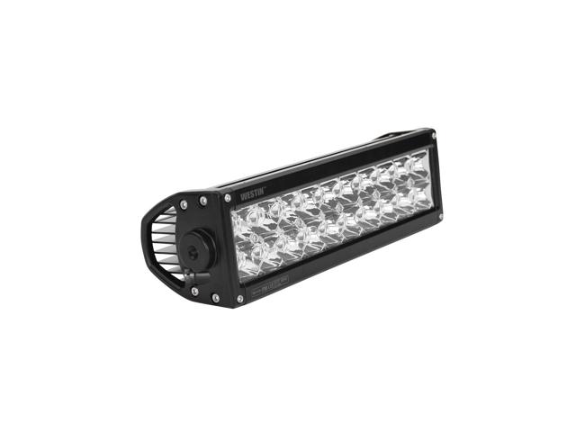 Wes09-12230-20f Led Light Bar Lower Profile Double Row 10 In. Flood With 3w Osram, Black