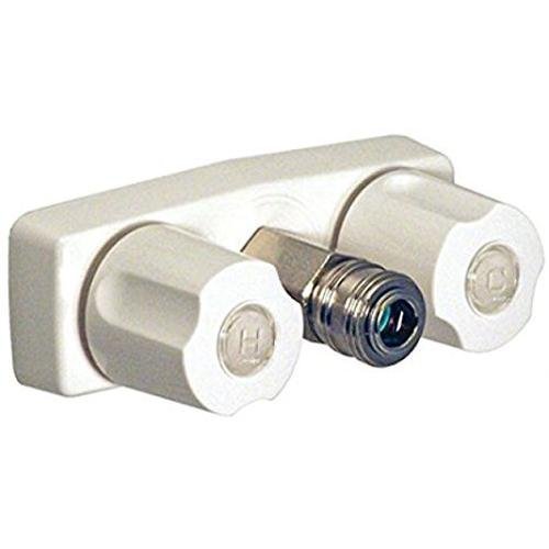 Phfpf213246 2 Knob Plastic Faucet With Quick Connect, White - 3.38 In.
