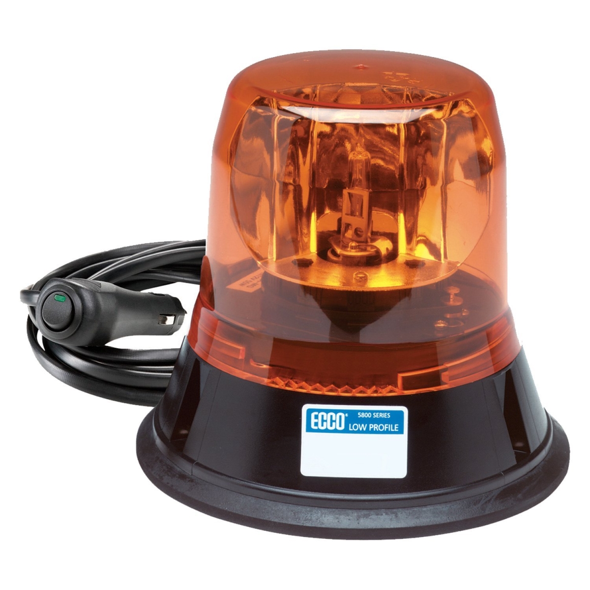 Ecc5813a-mg 5800 Series Magnet Mount Low Profile Rotating Amber Beacon Light