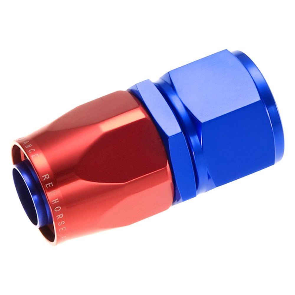 UPC 810465010045 product image for RHP1000-08-1 8AN Straight Female Aluminum Hose End, Red & Blue | upcitemdb.com