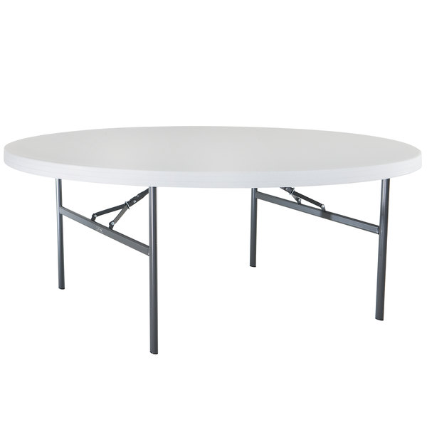 Lft2673 72 In. Commercial Round Banquet Table, White