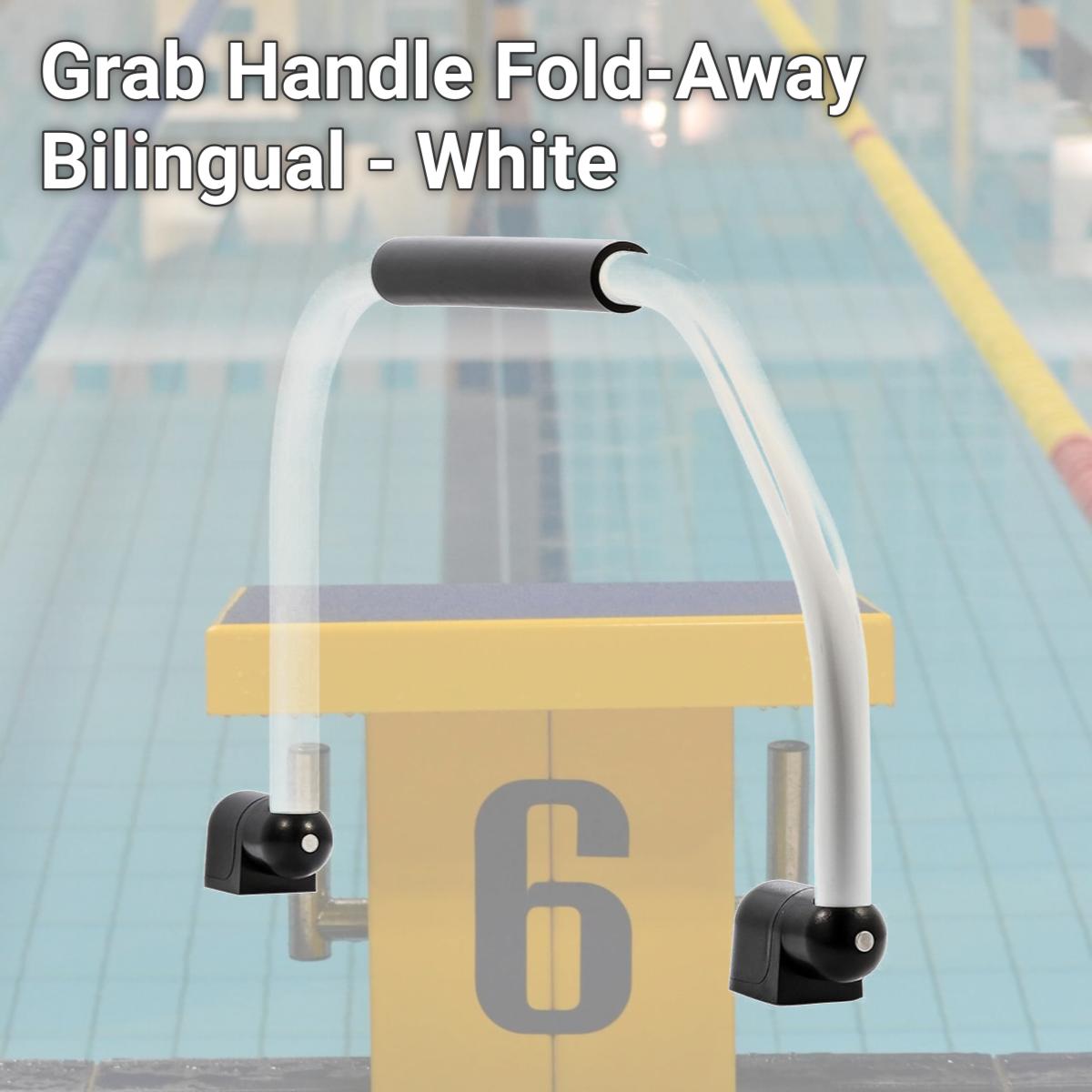 Picture of Camco CMC42176 Grab Handle, Fold-Away Bilingual - White