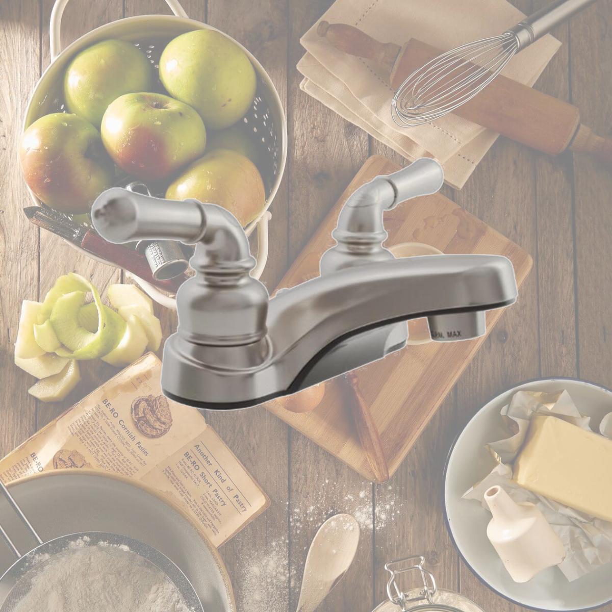 Picture of Dura Faucet DFTDF-PL700C-SN Classical RV Lavatory Faucet, Brushed Satin Nickel
