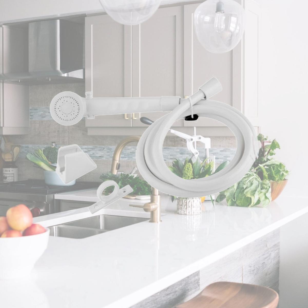 Picture of Dura Faucet DFTDF-SA130-WT RV Shower Head & Hose, White