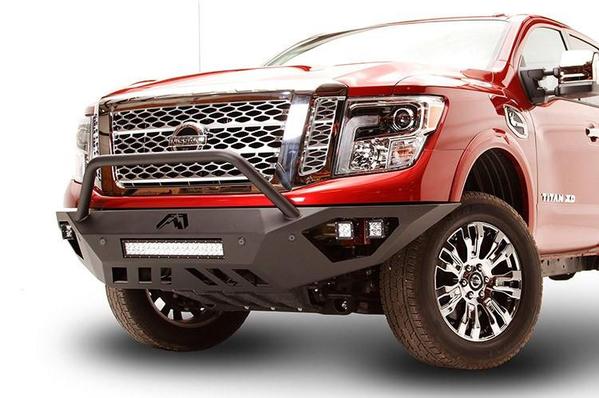 Fab Fours FFBNT16-D3752-1 Vengeance Front Sensor Bumper with Pre-Runner Guard for 2016-2017 Titan XD Matte Black Fab Fours FFBNT16-D3752-1 Vengeance Front Sensor Bumper with Pre-Runner Guard for 2016-2017 Titan XD Matte Black